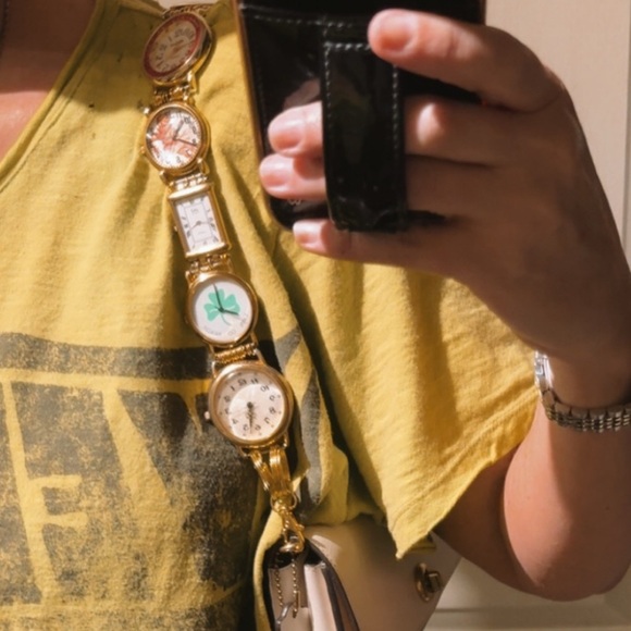 Handmade Unique Watch Purse Strap w/ Gold Accents - Picture 12 of 16